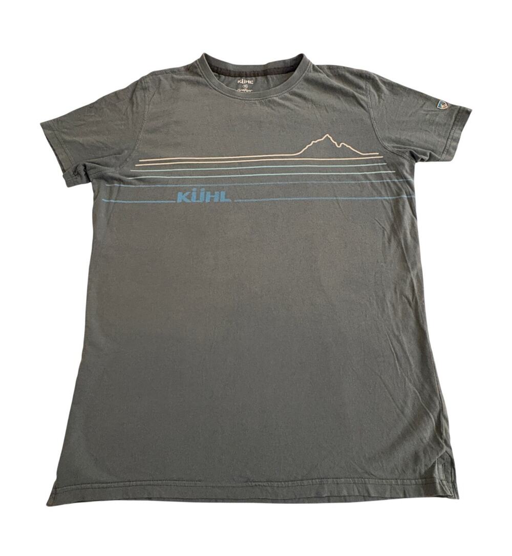 Kuhl Wildfibre Shirt Mens Medium Mountains Graphic Outdoor Short Sleeve Hiking